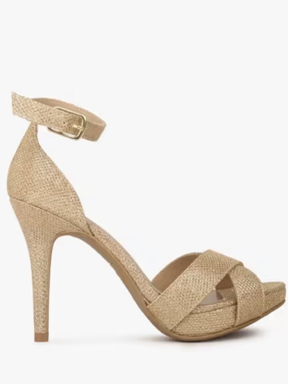 Fioni Gold Glitter Stilettos